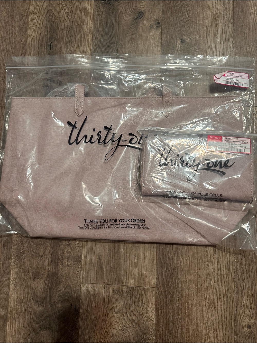 thirty-one Blush Pink Tote and Wallet Set
